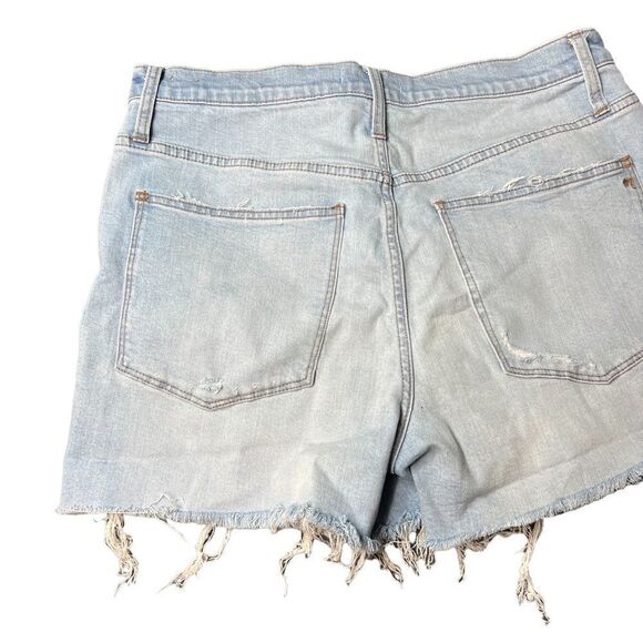 Madewell Light Wash Distressed Denim Shorts - Picture 9 of 13